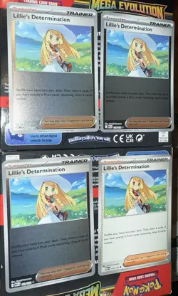 Lillie's Determination 119/132 - - Pokemon: Mega Evolution Lot - 3 Holo 1 Base - Image 1