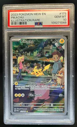 2023 Pokemon MEW EN Pikachu #173/165 PSA 10 - Image 1