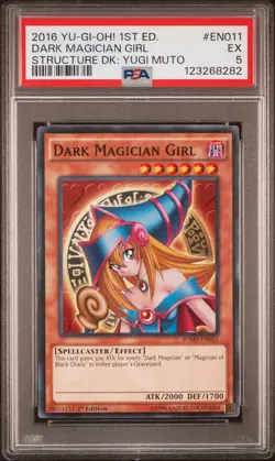 2016 YU-GI-OH! STRUCTURE DECK: YUGI MOTO 1ST EDITION DARK MAGICIAN GIRL PSA 5 - Image 1