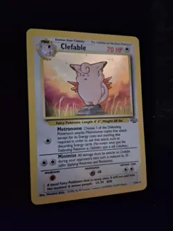 Pokemon TCG Clefable Holo 1st Edition Rare Card Jungle Base Set, 1/64 LP - Image 2
