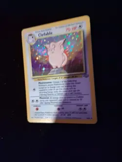 Pokemon TCG Clefable Holo 1st Edition Rare Card Jungle Base Set, 1/64 LP - Image 3