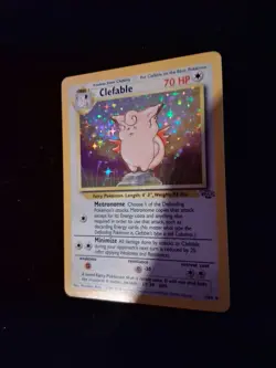 Pokemon TCG Clefable Holo 1st Edition Rare Card Jungle Base Set, 1/64 LP - Image 4