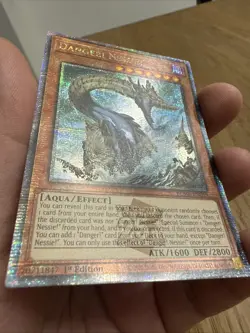Yu-Gi-Oh Danger! Nessie 1st Edition Quarter Century Secret Rare Card BLMR-EN059 - Image 4