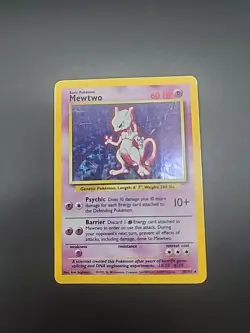 Pokemon TCG Mewtwo Holo Rare Base Set 10/102 Mp Pokemon Card - Image 1