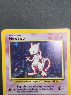 Pokemon TCG Mewtwo Holo Rare Base Set 10/102 Mp Pokemon Card - Image 3