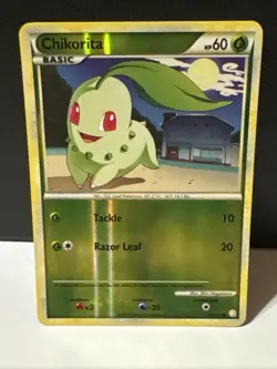 Chikorita 59/123 Pokemon Card (Reverse Holo) Moderately Played - Image 1