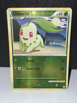 Chikorita 59/123 Pokemon Card (Reverse Holo) Moderately Played - Image 2
