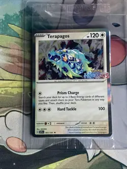 Pokemon TCG Terapagos 161/191 Horizons Stamped Promo Card : Sealed - Image 2