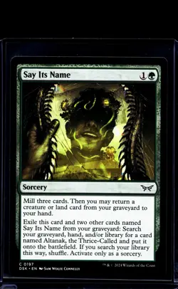 2024 MTG Magic the Gathering Duskmourn #187 Say Its Name Green WOTC Card - Image 1