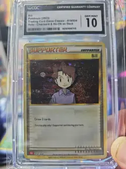 Pokemon TCG Bill 18/34 Trainer Card Holo CGC Gem Mint 10 2023 Charizard - Image 1