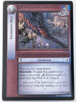 LORD OF THE RINGS TCG HELM'S DEEP RARE CARD 5R94 THUNDERING HOST lp - Image 1