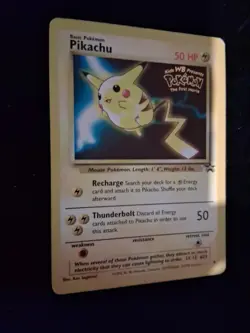 Pokemon TCG Pikachu #4 Stamped 1999 WB Movie Black Star Promo Card HP - Image 2
