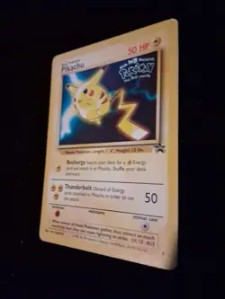 Pokemon TCG Pikachu #4 Stamped 1999 WB Movie Black Star Promo Card HP - Image 3