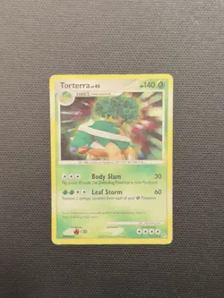 Torterra 17/130 Diamond & Pearl Holo Rare Pokemon Card MP 2007 - Image 1