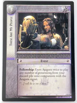 LORD OF THE RINGS TCG HELM'S DEEP RARE CARD 5R41 THESE ARE MY PEOPLE lp - Image 1