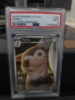PSA 9 Furret AR 110/100 Battle Partners sv9 2025 Pokemon Card Japanese Art Rare - Image 1