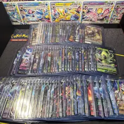 Pokemon Card Lot 90 Cards 2019-2021 All V Cards Near Mint - Image 1