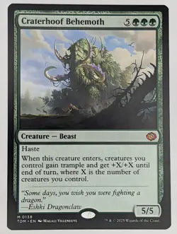 (Regular) Craterhoof Behemoth (0138) Tarkir: Dragonstorm Mtg NM - Image 1