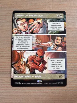 Origin Of Spider-Man - 218 - MTG: Marvel’s Spider-Man - Borderless - Rare - Image 1