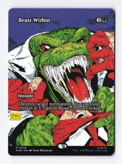 Beast Within (Borderless) 0033 (M) MTG Marvel's Spider-Man Eternal-Legal (MAR) - Image 1
