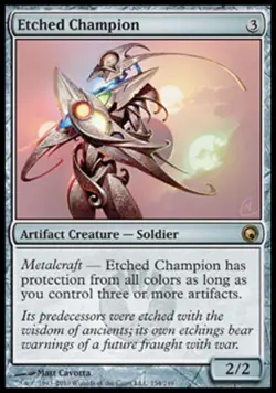 Etched Champion - Medium Play MTG Scars of Mirrodin - Image 1