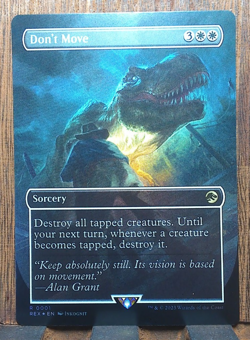 MTG Don't Move ( FOIL Borderless ) Universes Beyond Jurassic World Collection NM - Image 1