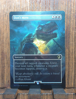 MTG Don't Move ( FOIL Borderless ) Universes Beyond Jurassic World Collection NM - Image 2