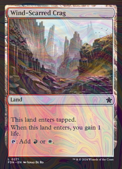 Foil Wind-Scarred Crag - Foundations | MTG Card - Image 1