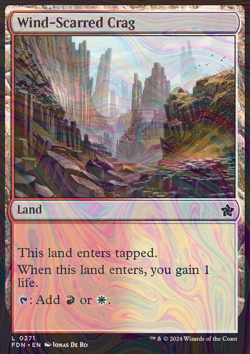 Foil Wind-Scarred Crag - Foundations | MTG Card - Image 3