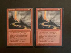 Magic: The Gathering Lava Burst Ice Age 1995 MTG X2 - Image 1