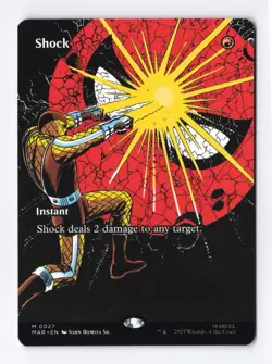Shock (Borderless) 0027 (M) MTG Marvel's Spider-Man Eternal-Legal (MAR) - Image 1