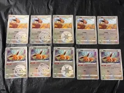 Pokemon Gem Pack Vol.2 Eevee Lot Of 10 Cards - Image 1
