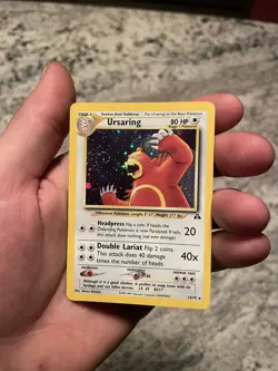 Pokemon Ursaring 15/75 WotC Neo Discovery Unlmited Holo Rare SWIRL - Image 1