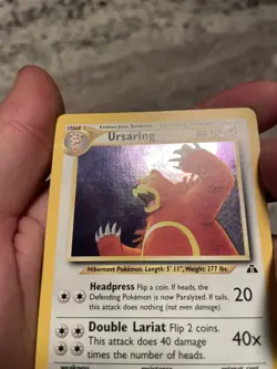Pokemon Ursaring 15/75 WotC Neo Discovery Unlmited Holo Rare SWIRL - Image 2