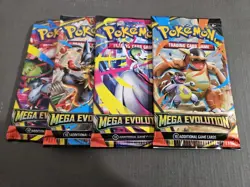 Pokemon TCG (4) Mega Evolution Booster Packs - Full Art Set - Image 1