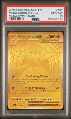 2025 POKEMON MEG EN-MEGA EVOLUTION MEGA HYPER RARE #187 MEGA GARDEVOIR EX PSA 10 - Image 1