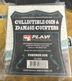 Pokemon SEALED 2018 Nashville World Championships Coin & Damage Counters!! - Image 3