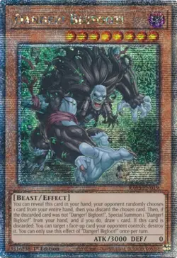Yugioh! Danger! Bigfoot! - RA03-EN019 - Quarter Century Secret Rare - 1st Editio - Image 1