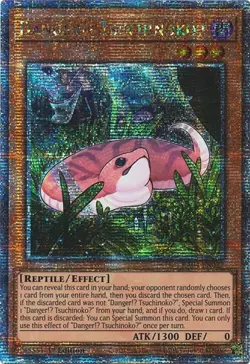 Yugioh! Danger!U TsuchinokoU - RA04-EN027 - Quarter Century Secret Rare - 1st Ed - Image 1