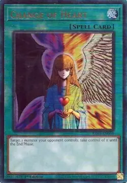 Yugioh! Change of Heart - RA01-EN050 - Prismatic Ultimate Rare - 1st Edition Nea - Image 1