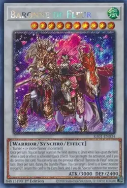 Yugioh! Baronne de Fleur - RA01-EN034 - Platinum Secret Rare - 1st Edition Near - Image 1