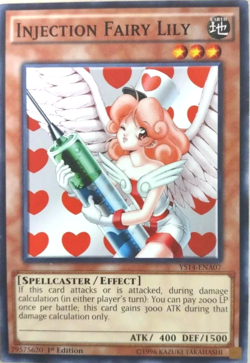 INJECTION FAIRY LILY 1st Edition Card YS14-ENA07 COMMON YuGiOh TCG Card - Image 1