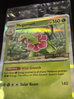 Pokemon Mega Evolution Staff Pre-Release Promos Cards Sealed - Image 1