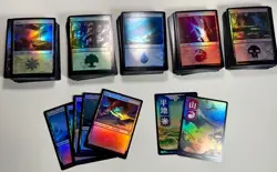 Foil Lands basics LOT of 239 cards MTG Magic the Gathering - Image 1
