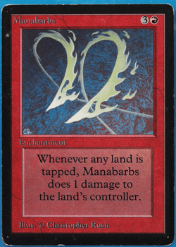 Manabarbs Beta HEAVILY PLD Red Rare MAGIC GATHERING CARD (ID# 498360) ABUGames - Image 1