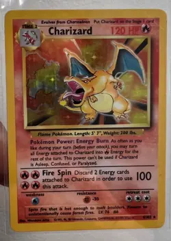 Charizard Base Set 4/102 Holo 1999 W/ Blastoise and Venusaur Card! Pokemon - Image 1