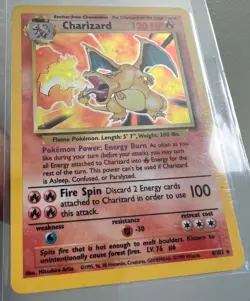 Charizard Base Set 4/102 Holo 1999 W/ Blastoise and Venusaur Card! Pokemon - Image 2
