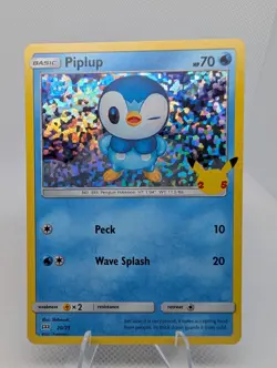 Piplup - 20/25 -Holo - McDonalds 2021 - 25th Anniversary - Pokemon Tcg Card NM - Image 1