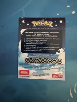 Koraidon and Miraidon shiny code cards for scarlet and violet game. - Image 2