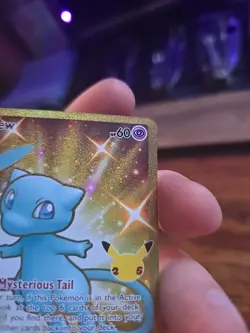 Celebrations Mew Full Art Ultra Rare Gold Holo 25/25 Pokemon Card NM - Image 4